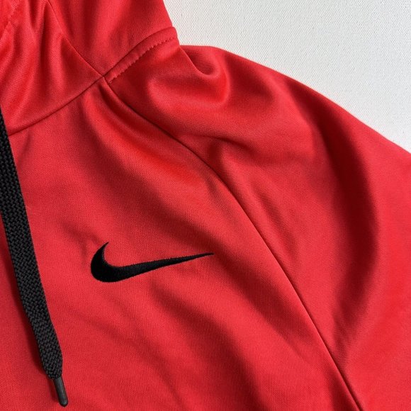 Nike Sweater Men's Hoodie Active Long Sleeve Fleece Workout Gym Pullover red - Picture 5 of 9